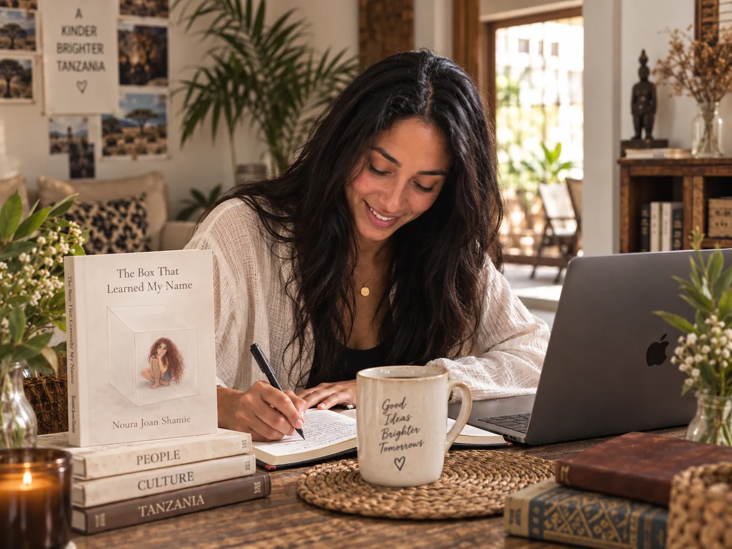 Noura at home in Tanzania
